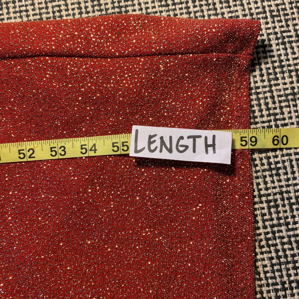 JS Boutique Maxi Dress Sparkly Prom Gown Vintage Formal 14 Red Gold Metallic - Picture 7 of 7